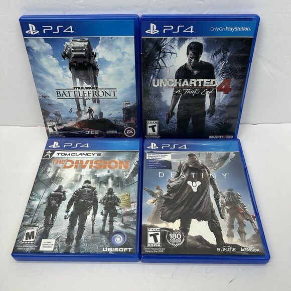 PlayStation 4 PS4 Game Lot Star Wars Battlefront Uncharted The Division Destiny